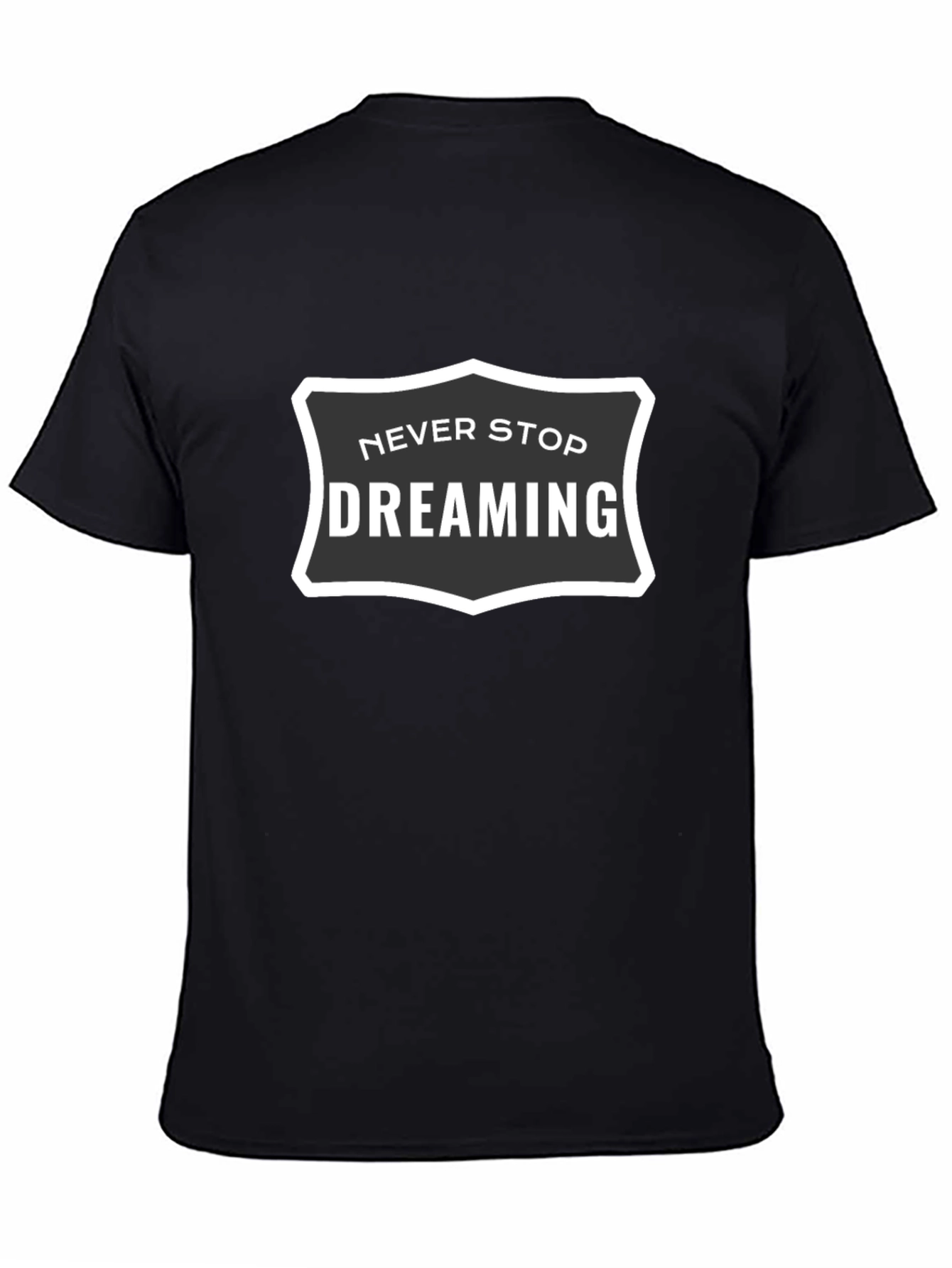 Never Stop Dreaming Black Graphic Tee