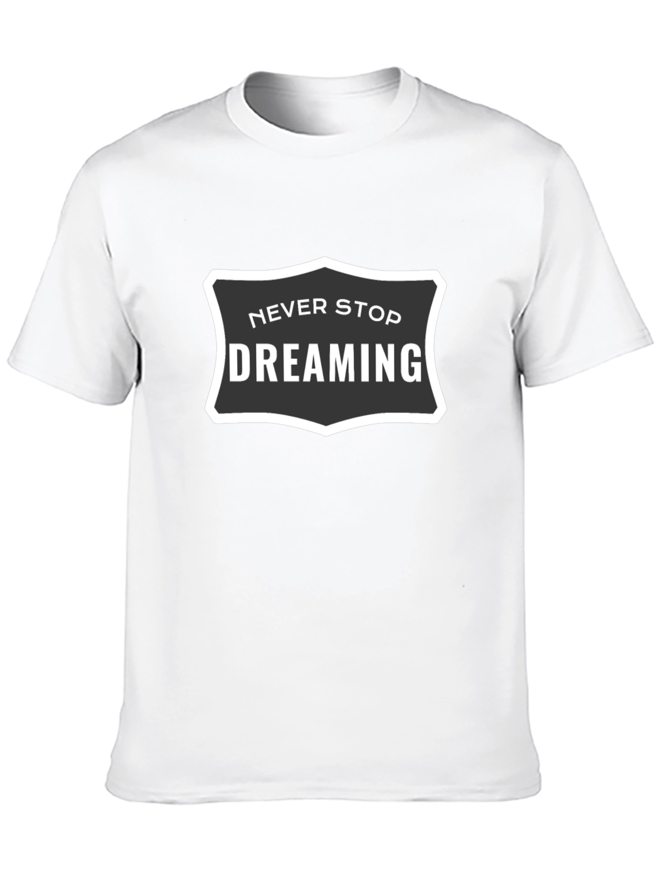 Never Stop Dreaming Black Graphic Tee