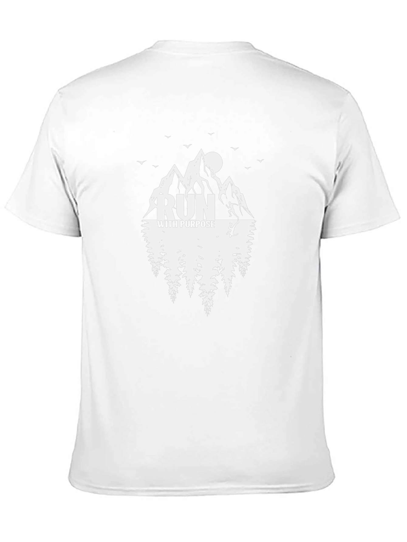 Run With Purpose Graphic Tee - Black Cotton T-Shirt