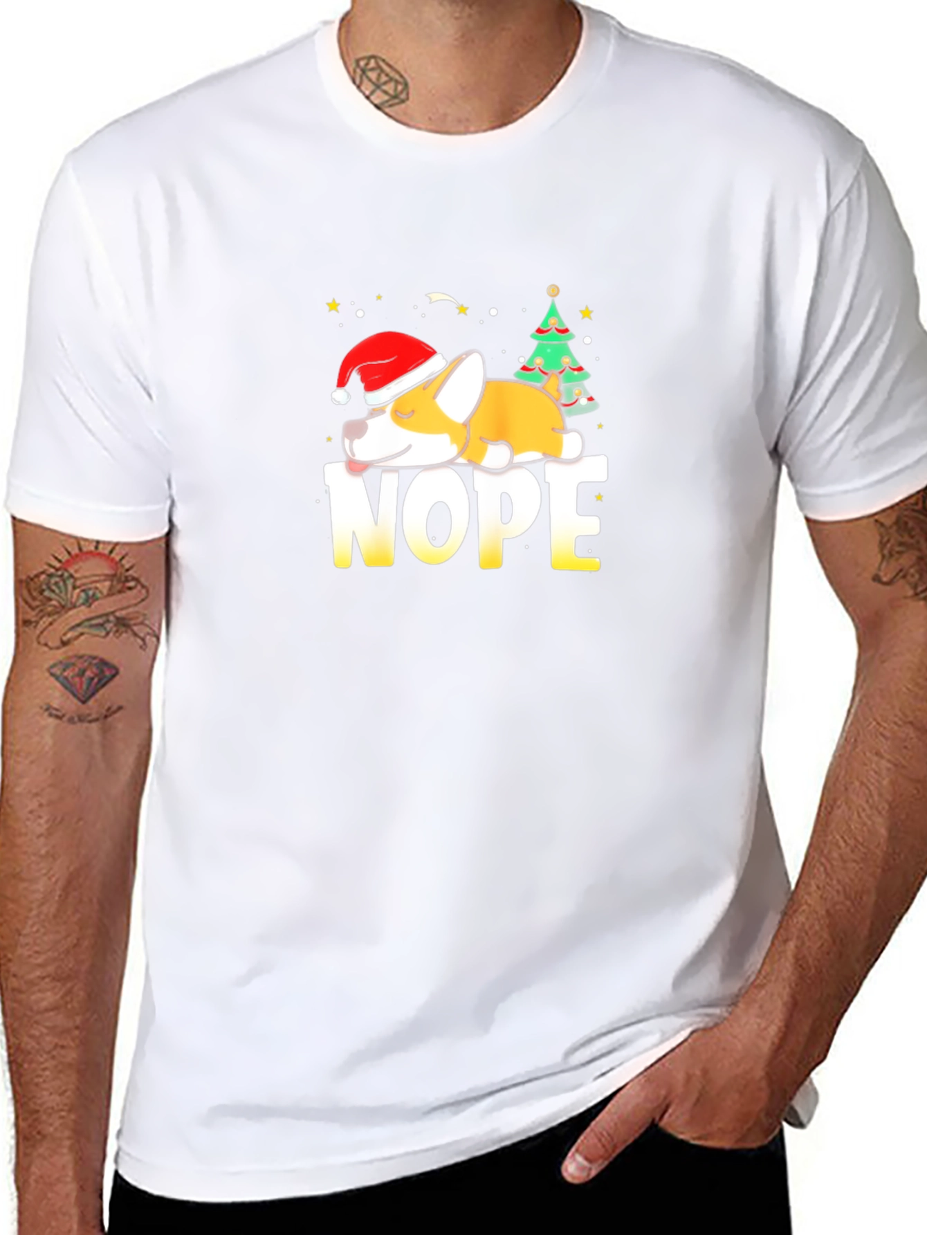 Nope Christmas Dog T-Shirt