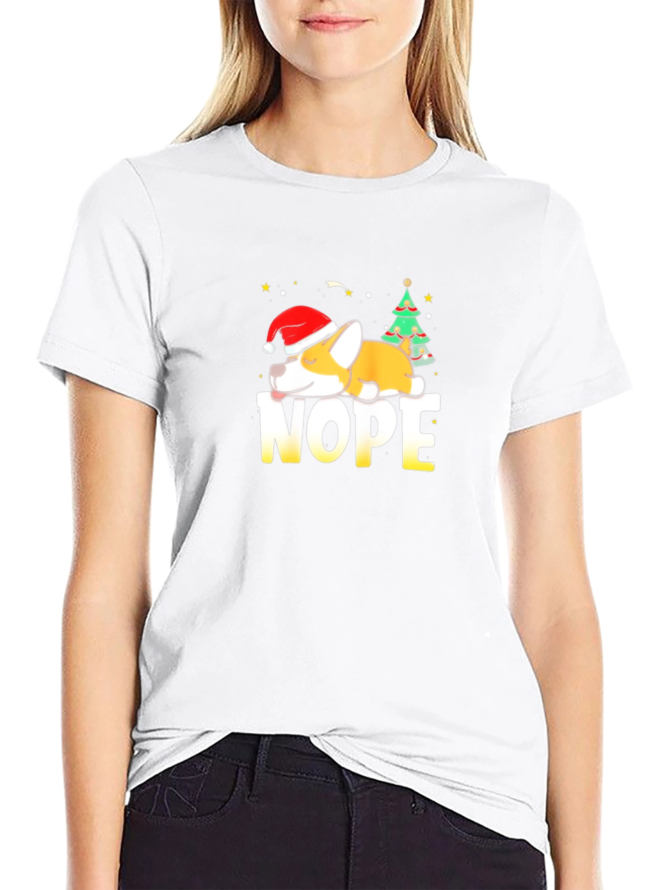 Nope Christmas Dog T-Shirt