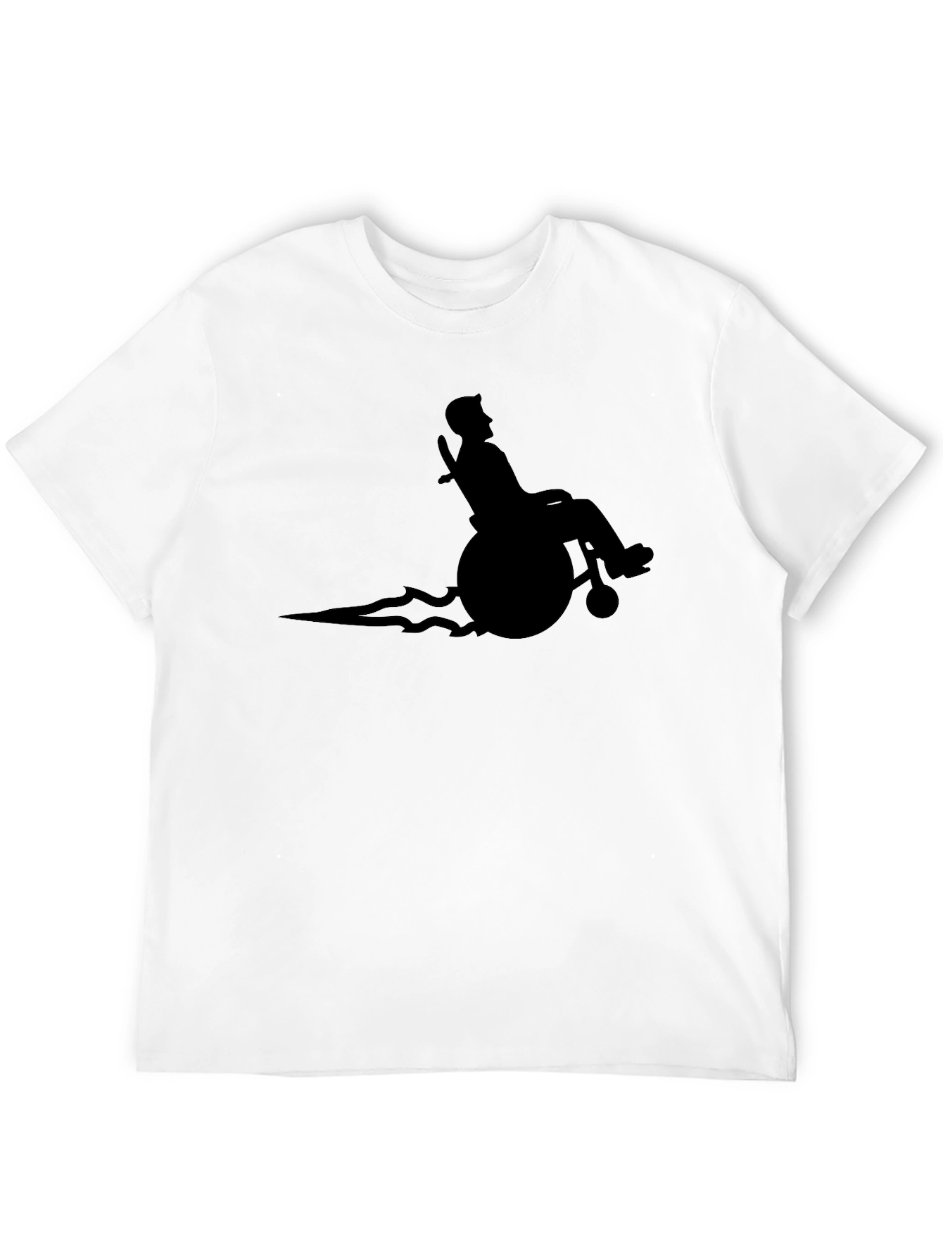 Speedy Wheelchair T-Shirt - Black Graphic Tee