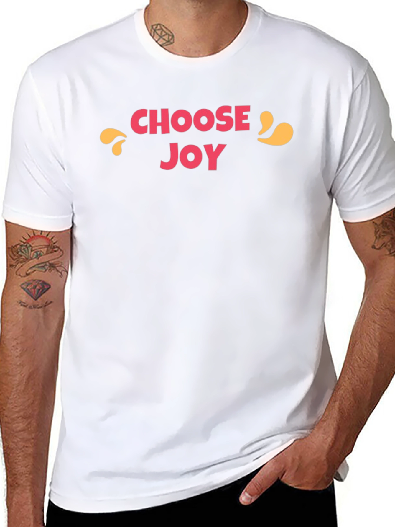 Choose Joy Graphic Tee - Black Cotton T-Shirt