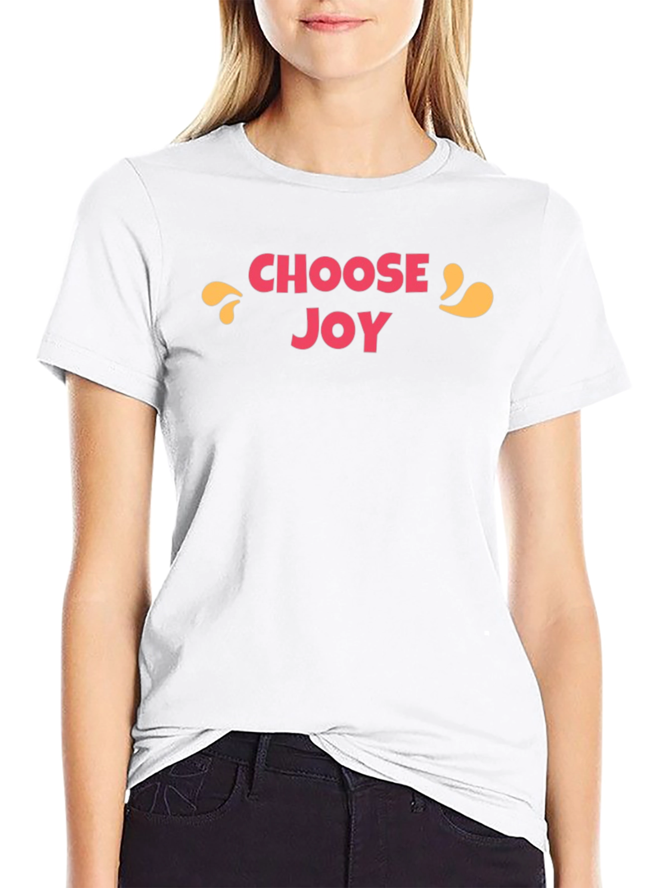 Choose Joy Graphic Tee - Black Cotton T-Shirt