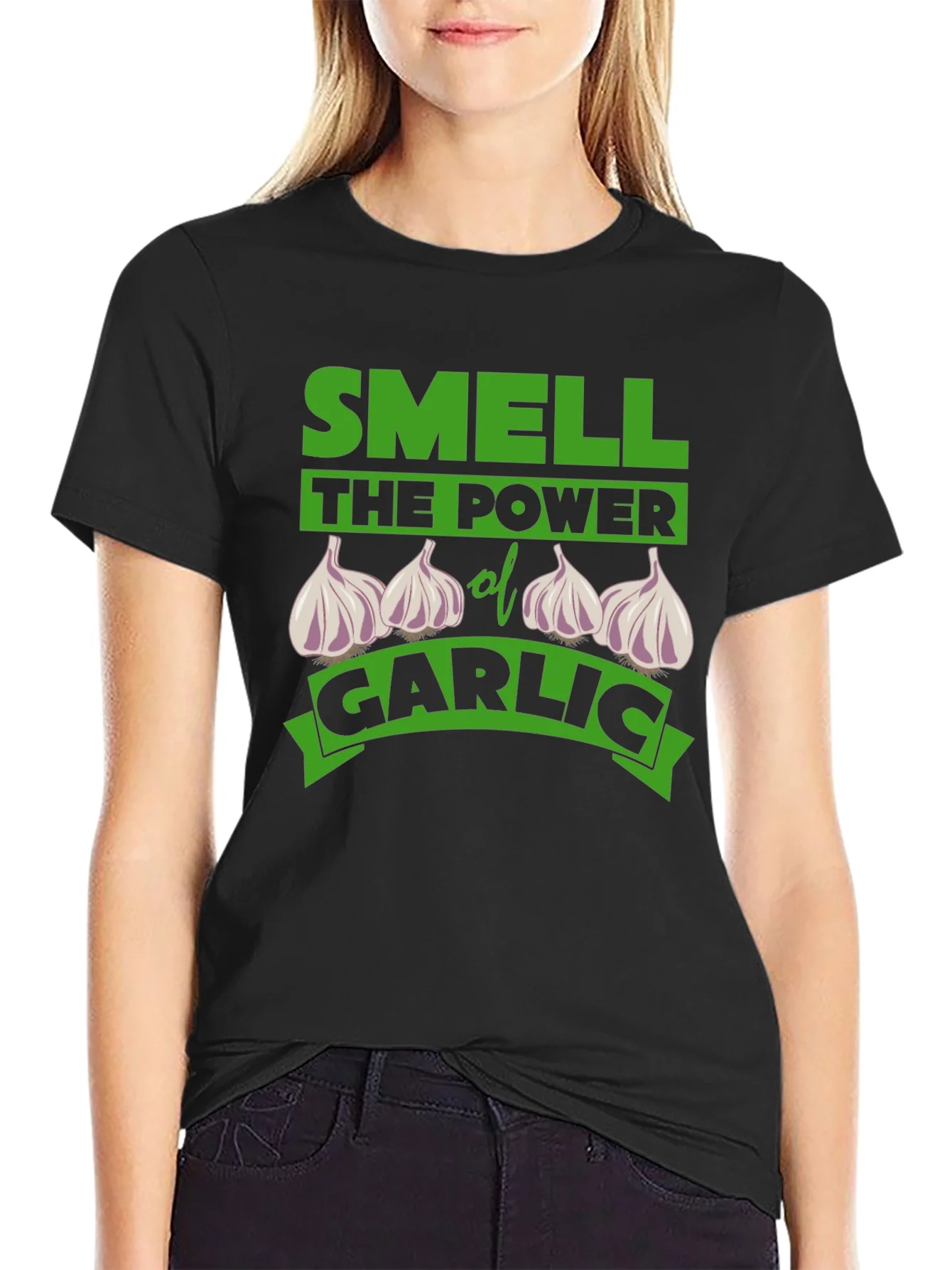 Smell the Power of Garlic Funny T-Shirt