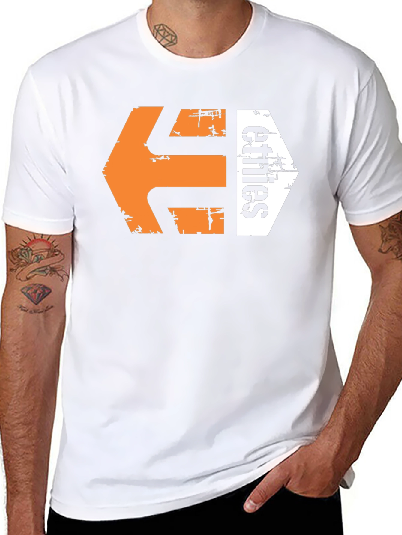 Etines Graphic Tee - Mens Black Cotton Blend