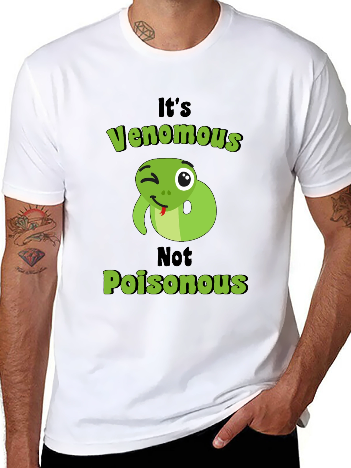 Venomous Snake Graphic Tee - Novelty T-Shirt