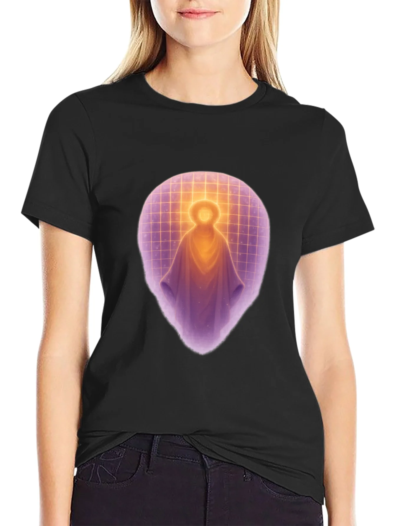 Enlightened Being Graphic Tee - Black Cotton Shirt