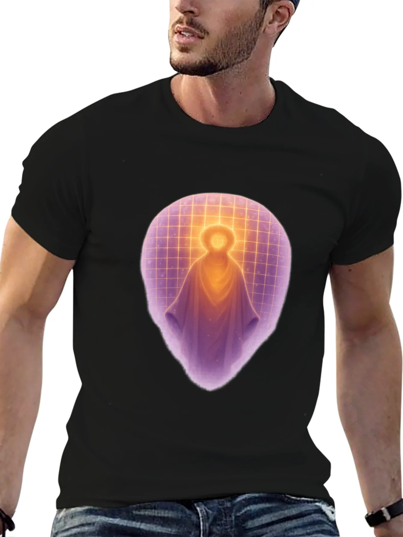 Enlightened Being Graphic Tee - Black Cotton Shirt