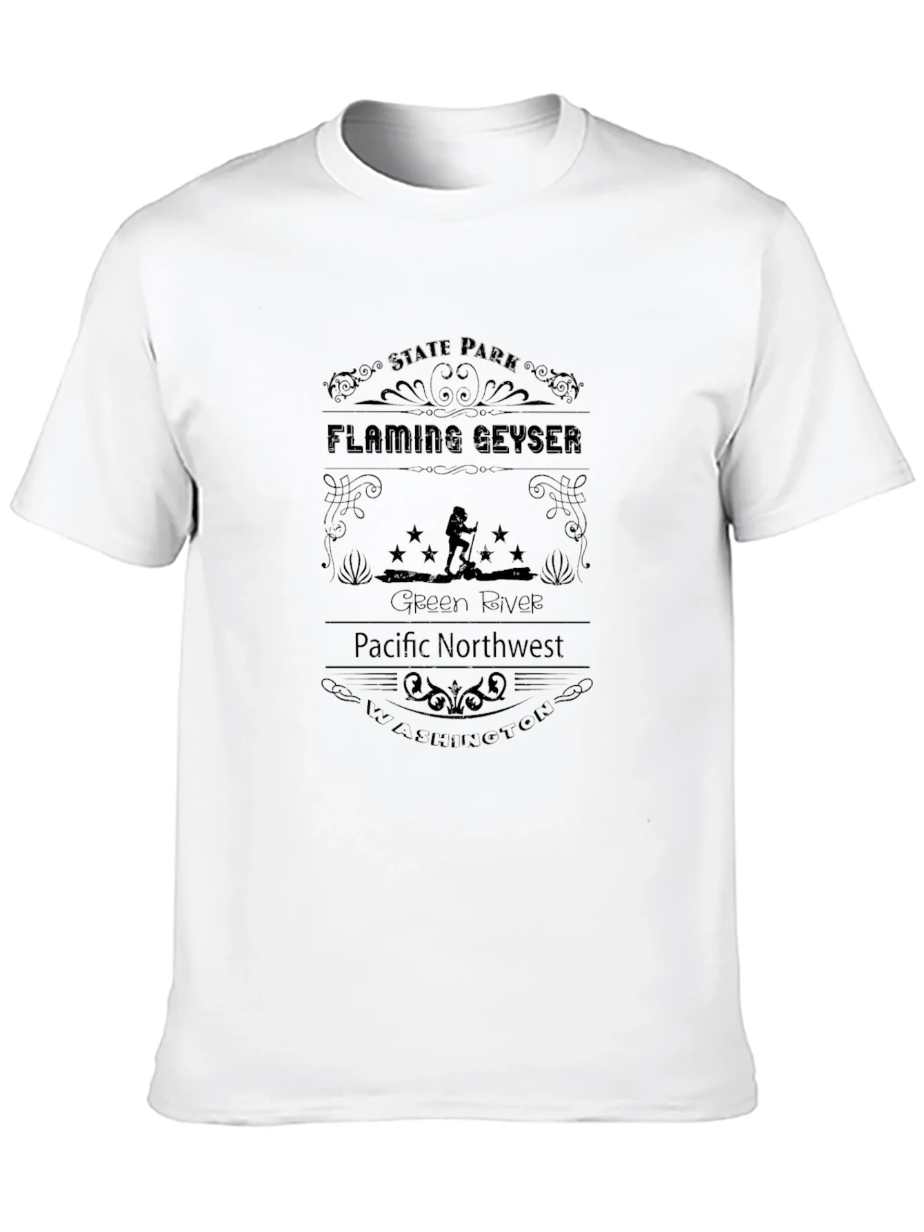 Flaming Geyser State Park Black T-Shirt