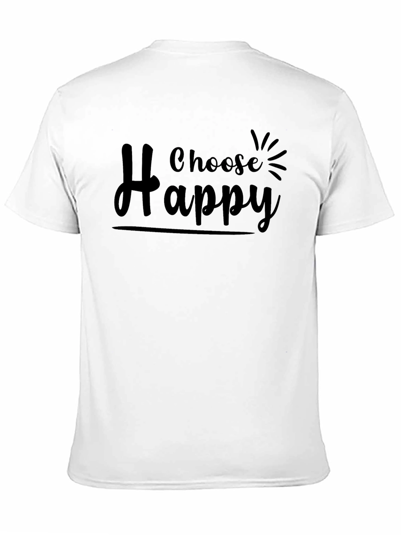 Choose Happy Graphic Tee - Stylish Black T-Shirt