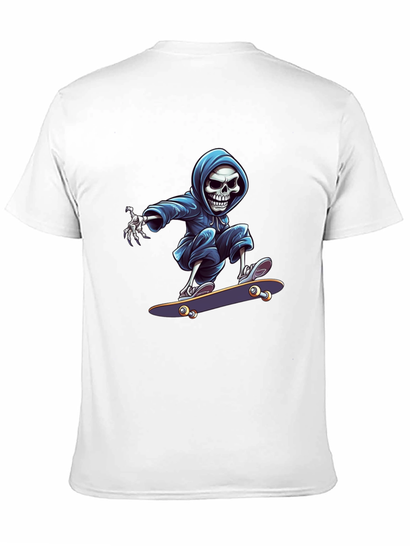 Skateboarding Skeleton T-Shirt - Cool Graphic Tee