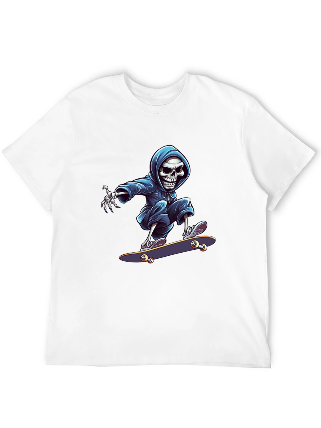 Skateboarding Skeleton T-Shirt - Cool Graphic Tee
