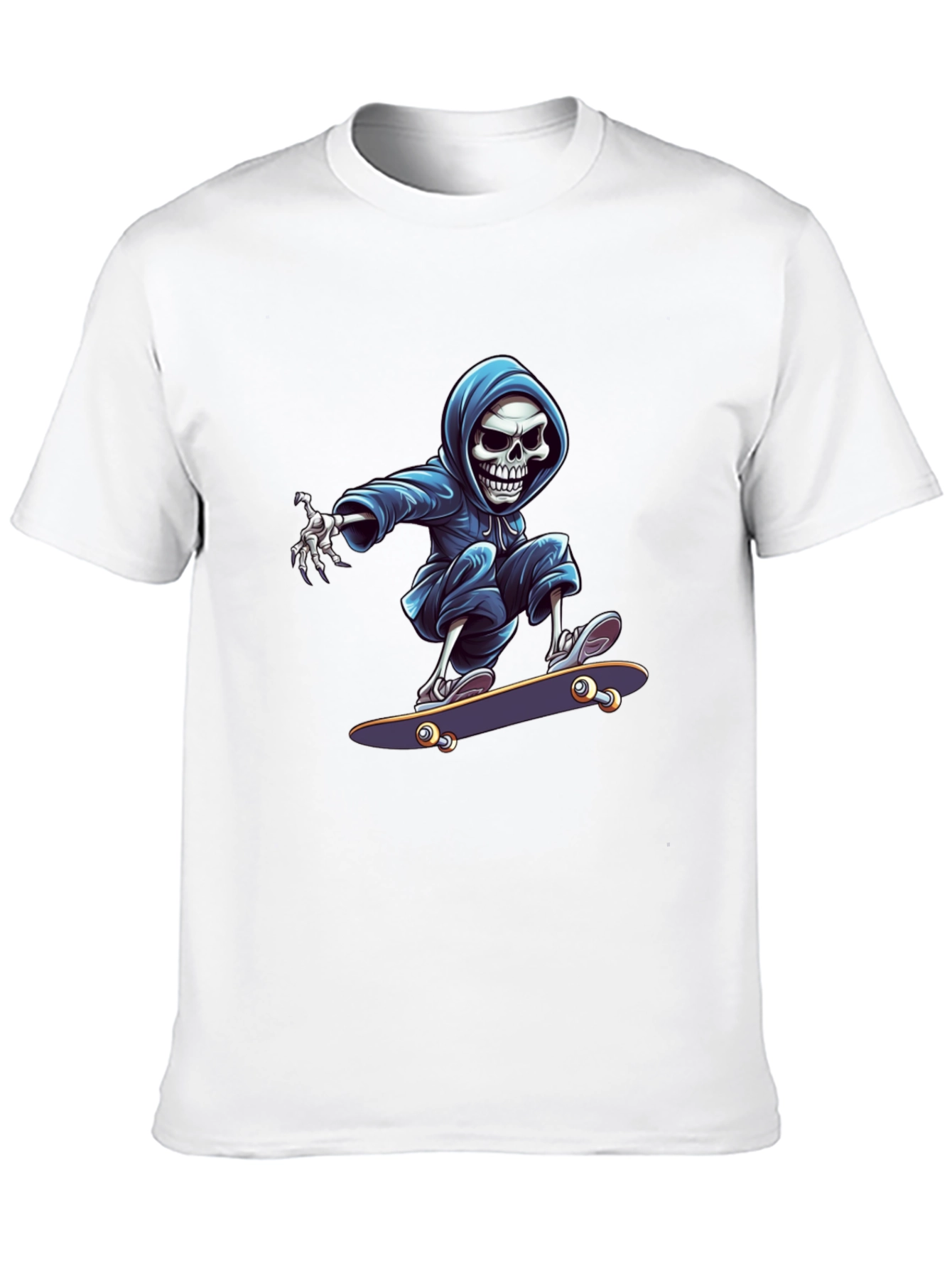 Skateboarding Skeleton T-Shirt - Cool Graphic Tee