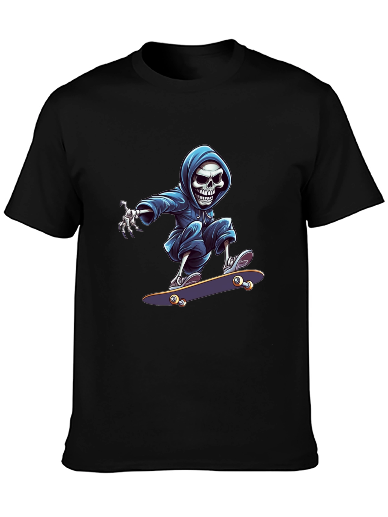 Skateboarding Skeleton T-Shirt - Cool Graphic Tee