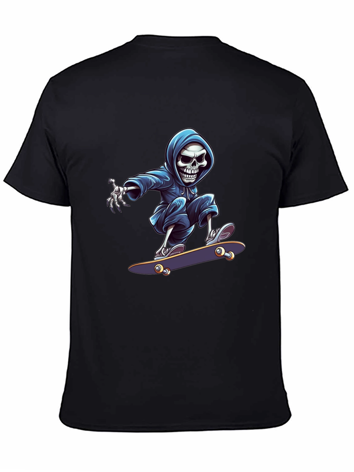 Skateboarding Skeleton T-Shirt - Cool Graphic Tee