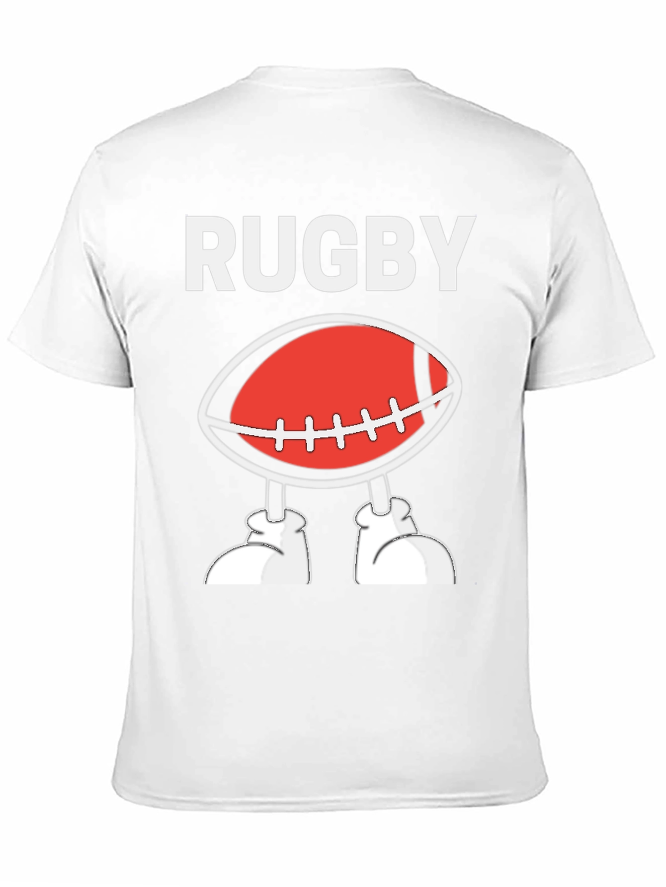 Rugby Football Cartoon T-Shirt - Black