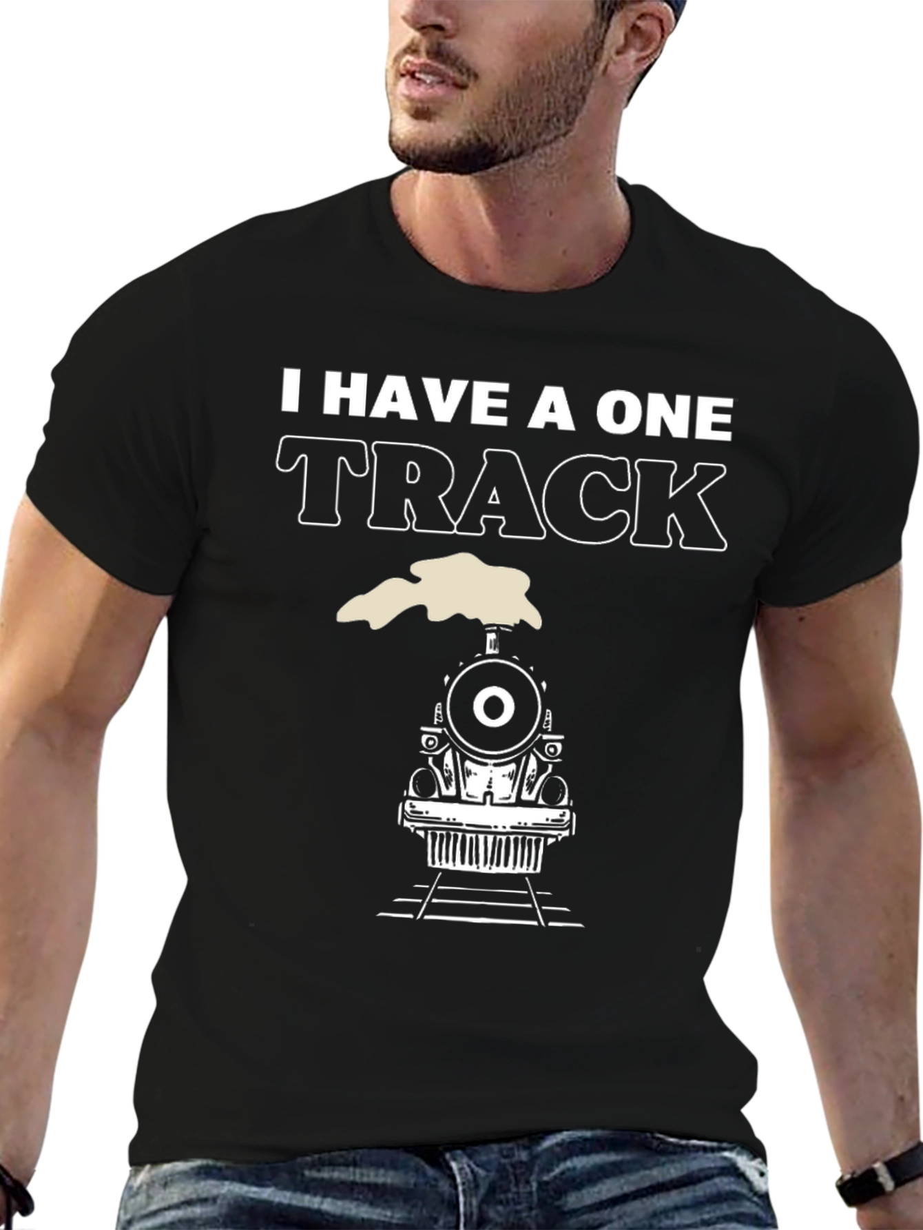 I Have A One Track Mind Train Graphic Tee