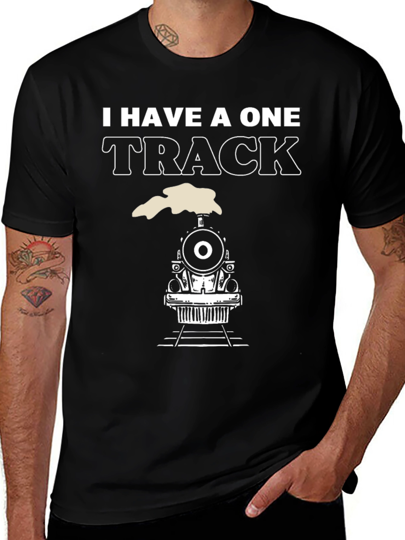 I Have A One Track Mind Train Graphic Tee