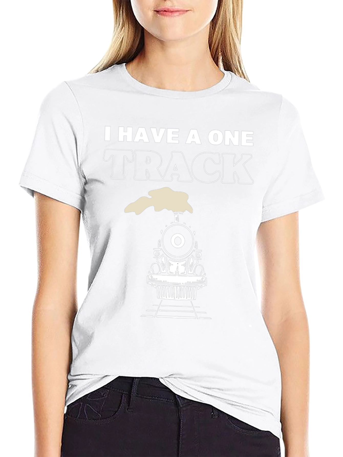 I Have A One Track Mind Train Graphic Tee