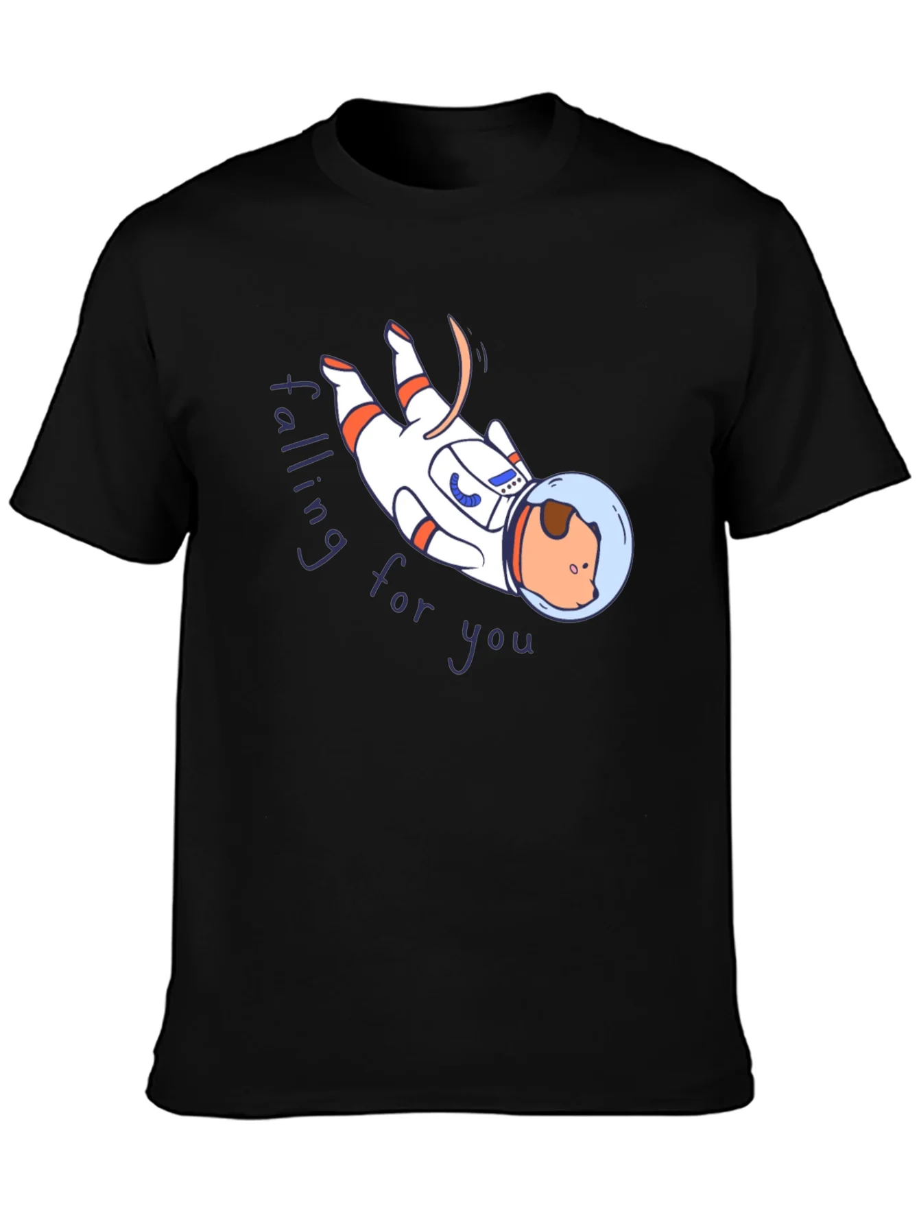 Astronaut Dog Graphic T-Shirt - Falling for You