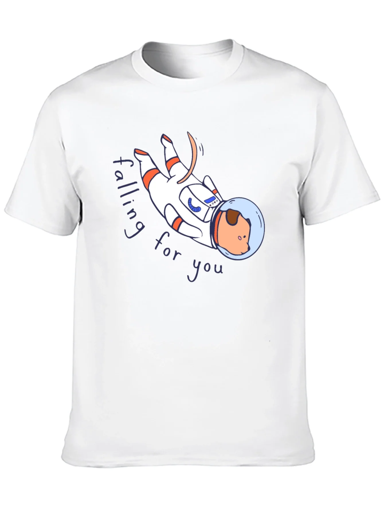 Astronaut Dog Graphic T-Shirt - Falling for You