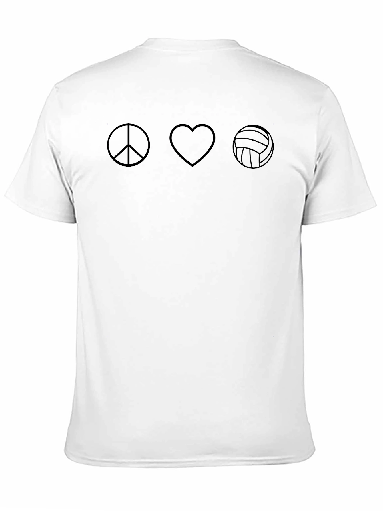 Peace Love Volleyball Graphic T-Shirt