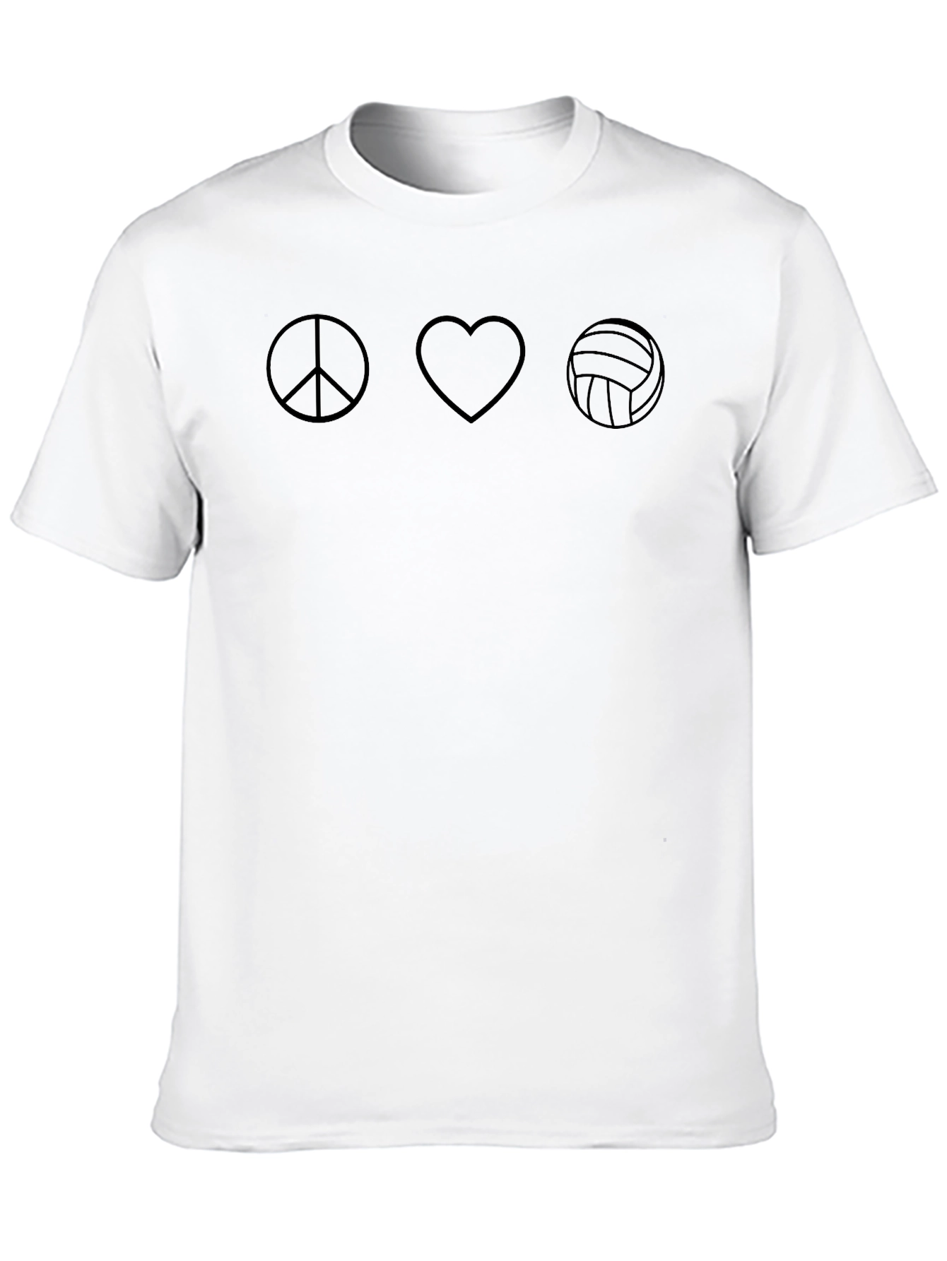 Peace Love Volleyball Graphic T-Shirt