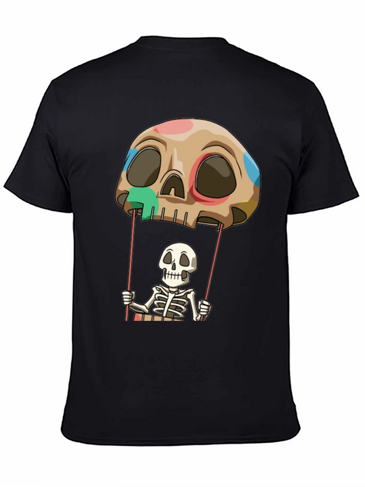 Skull Balloon Skeleton Tee - Dark Humor Graphic T-Shirt
