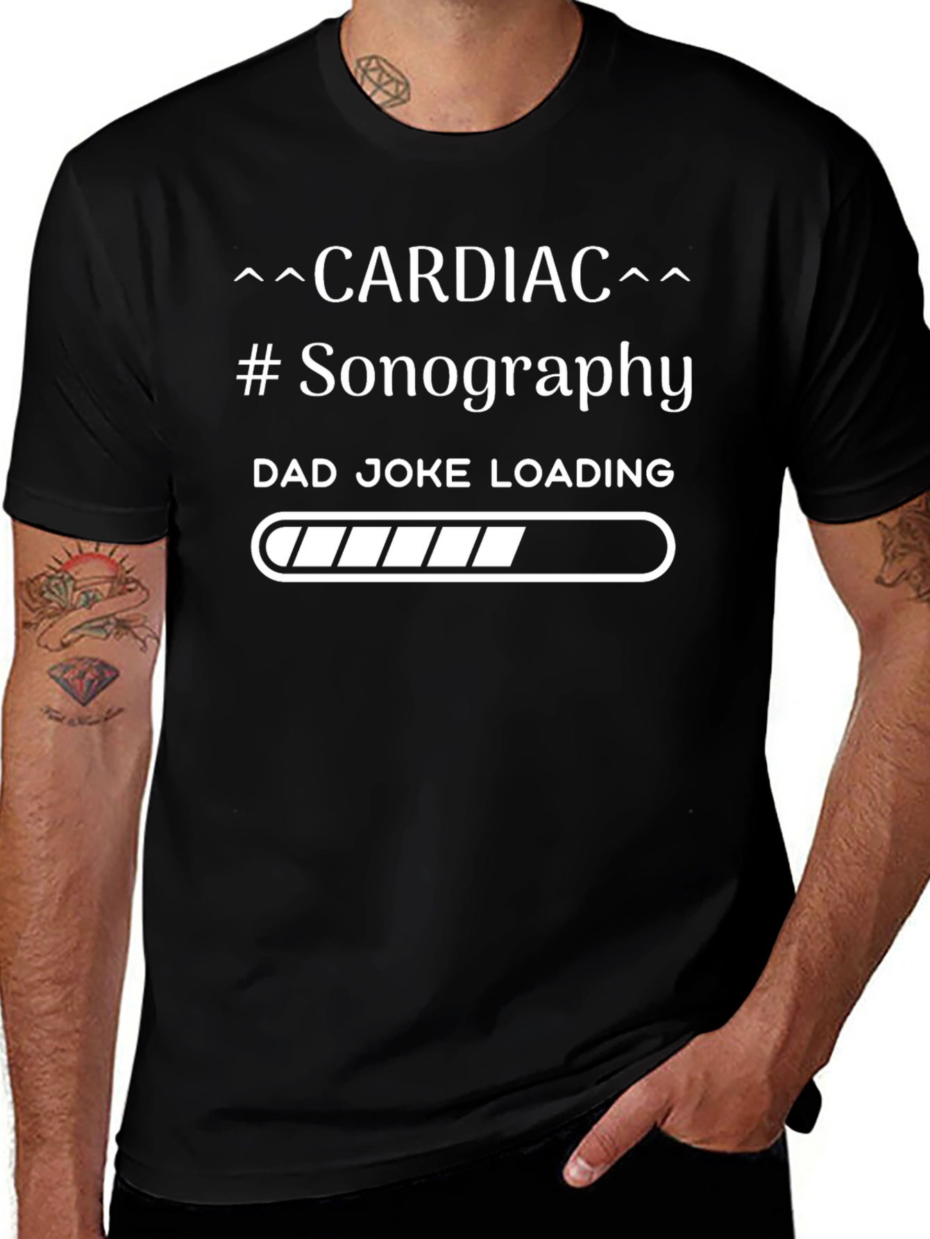 Cardiac Sonography Dad Joke Loading T-Shirt