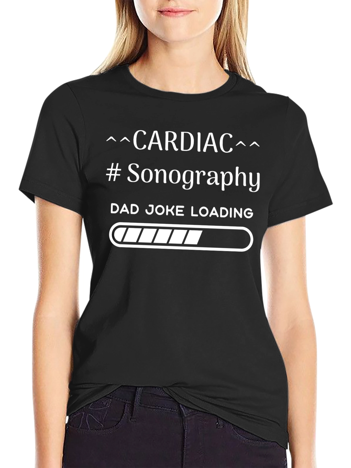 Cardiac Sonography Dad Joke Loading T-Shirt