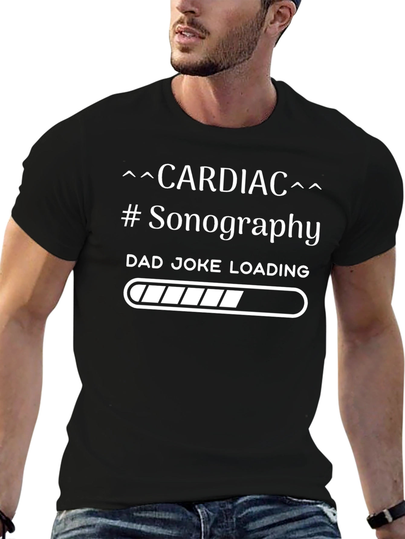 Cardiac Sonography Dad Joke Loading T-Shirt