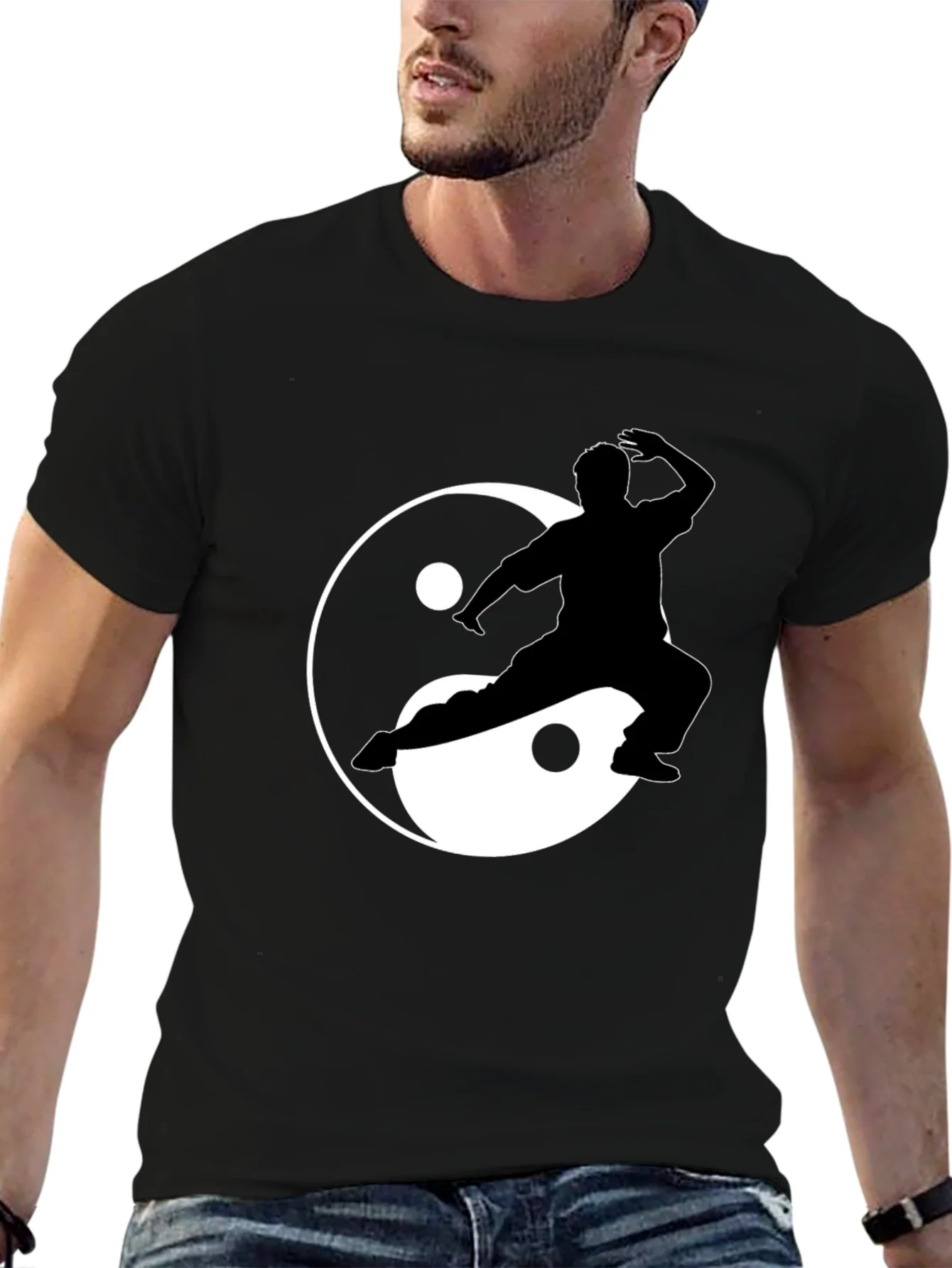 Yin Yang Kung Fu Graphic Tee - Black