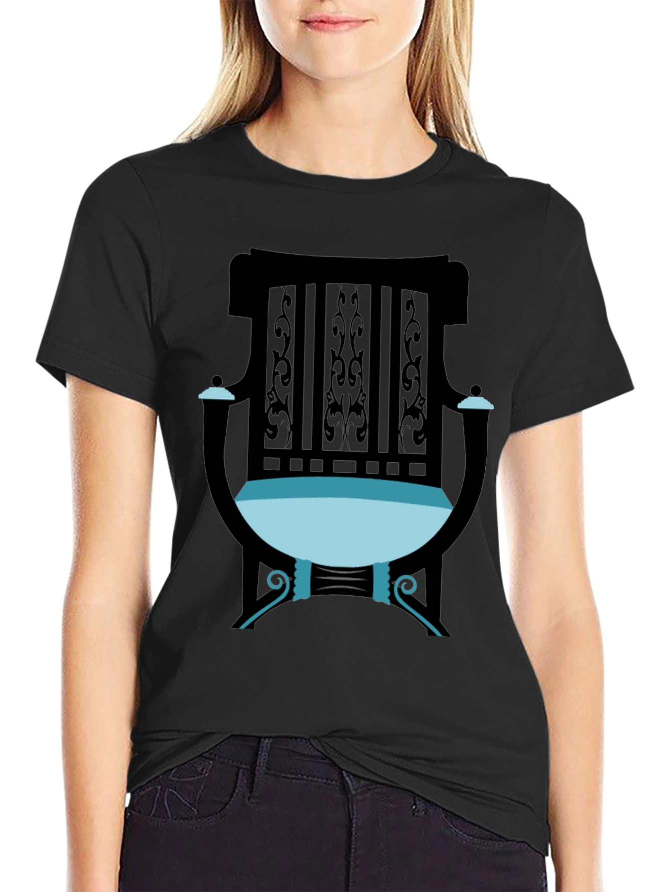 Retro Chair Graphic Tee - Stylish Comfort
