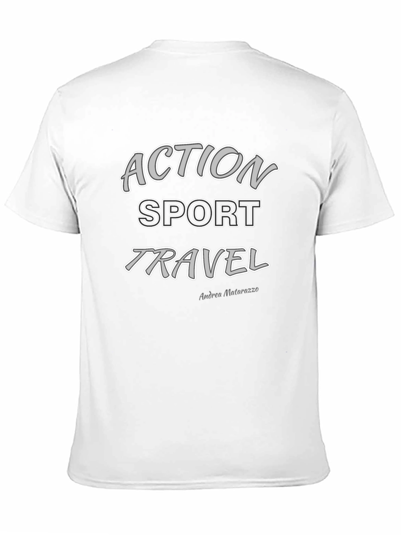 Action Sport Travel Black Graphic T-Shirt
