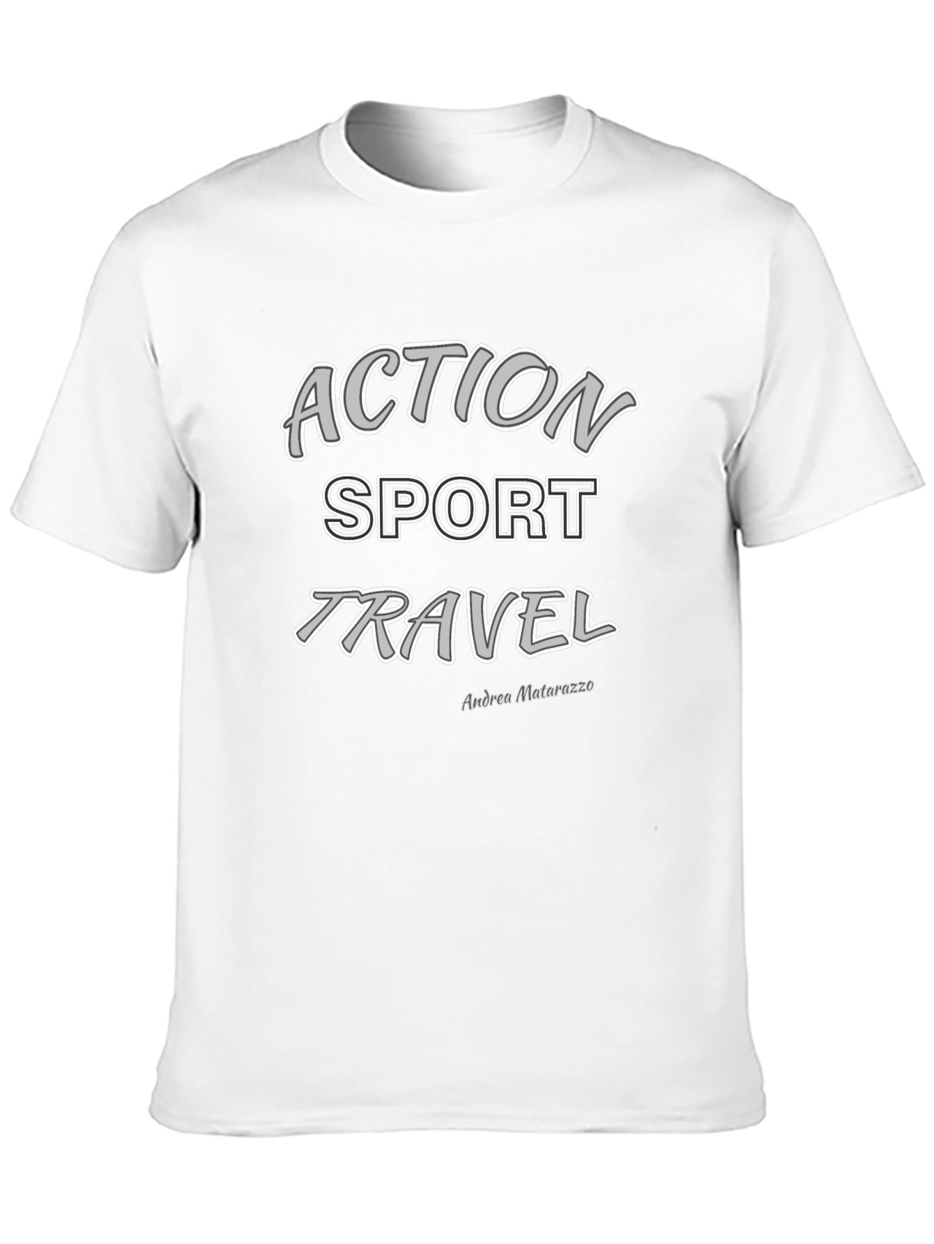 Action Sport Travel Black Graphic T-Shirt