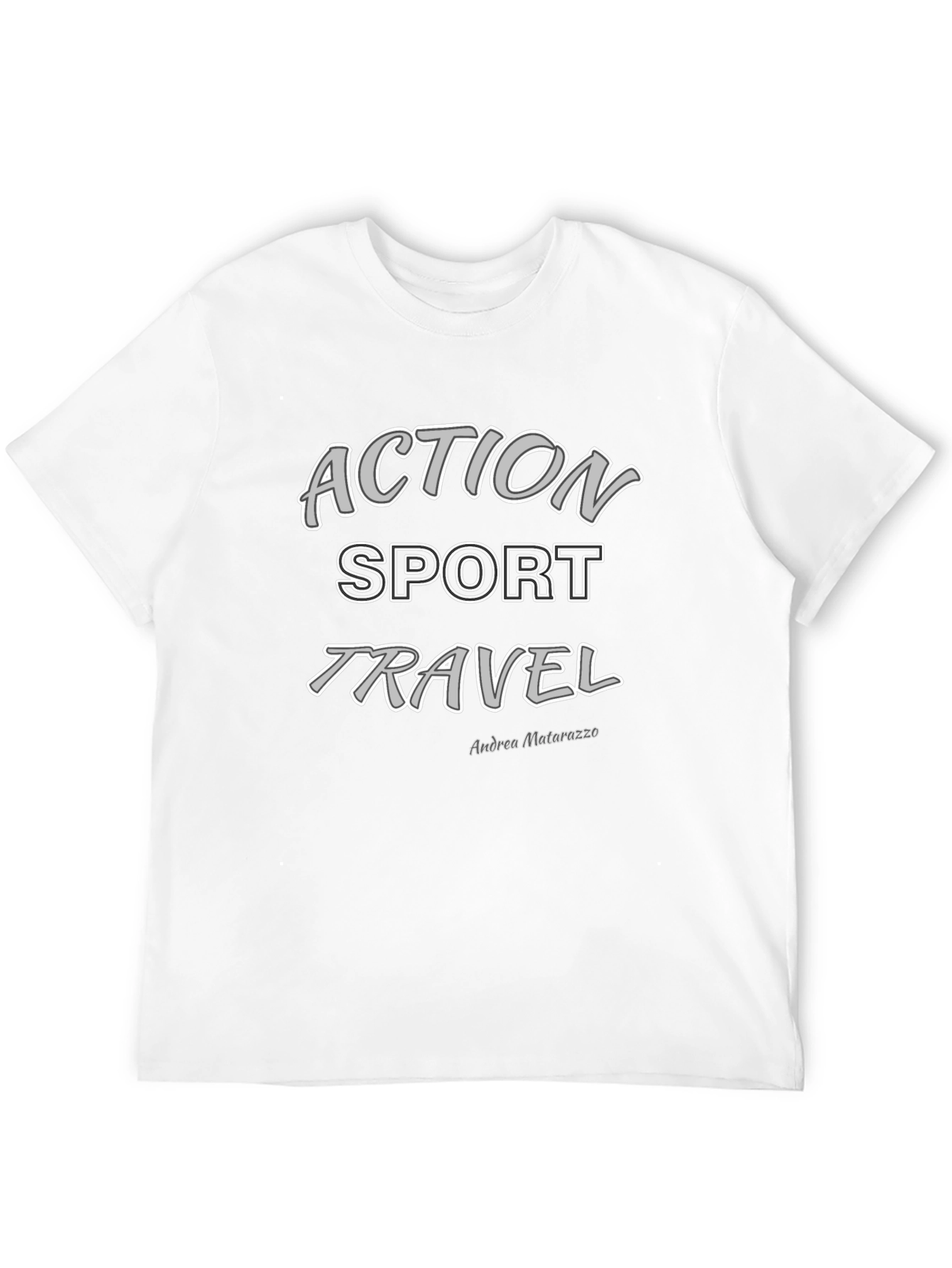 Action Sport Travel Black Graphic T-Shirt