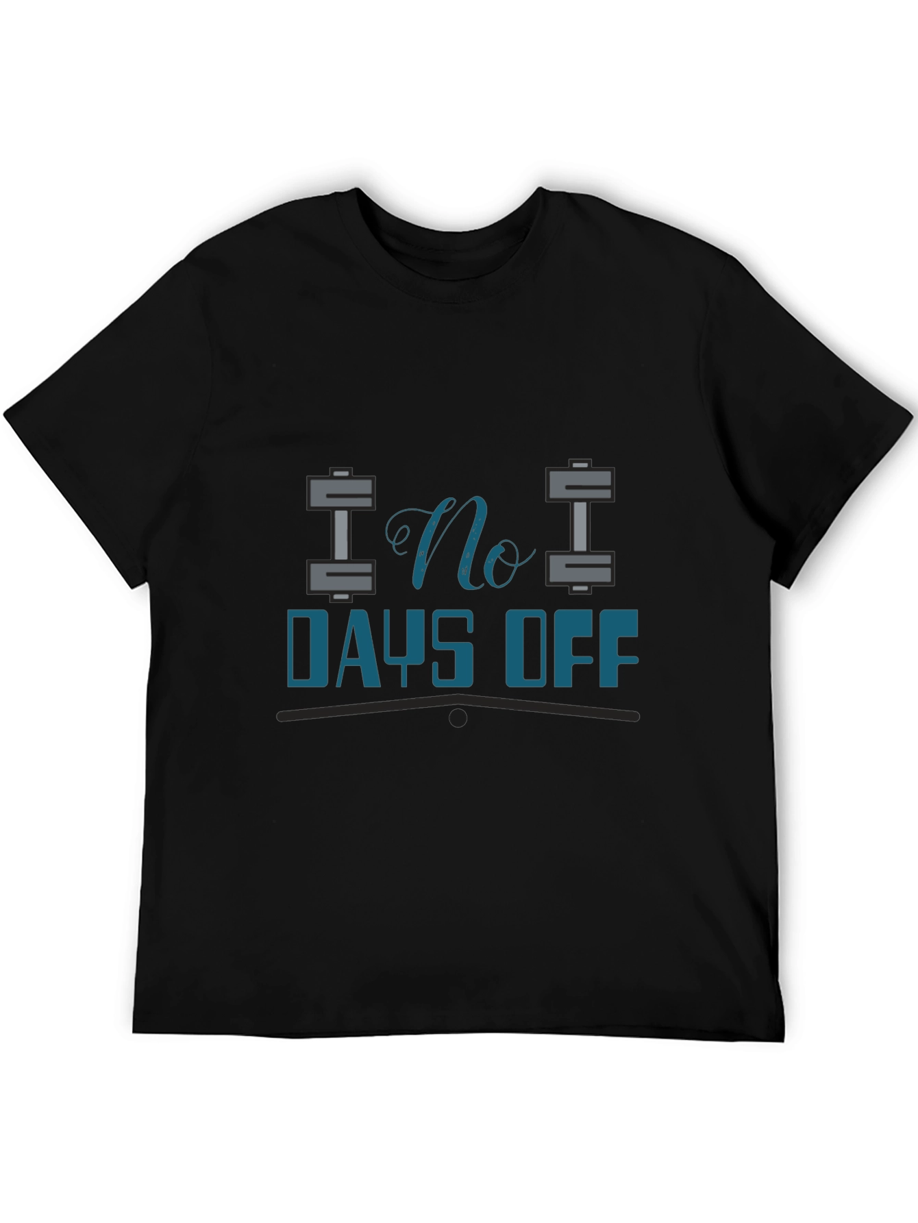 No Days Off Black Fitness T-Shirt