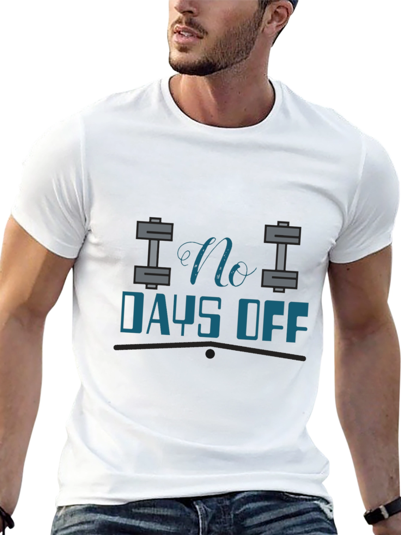 No Days Off Black Fitness T-Shirt