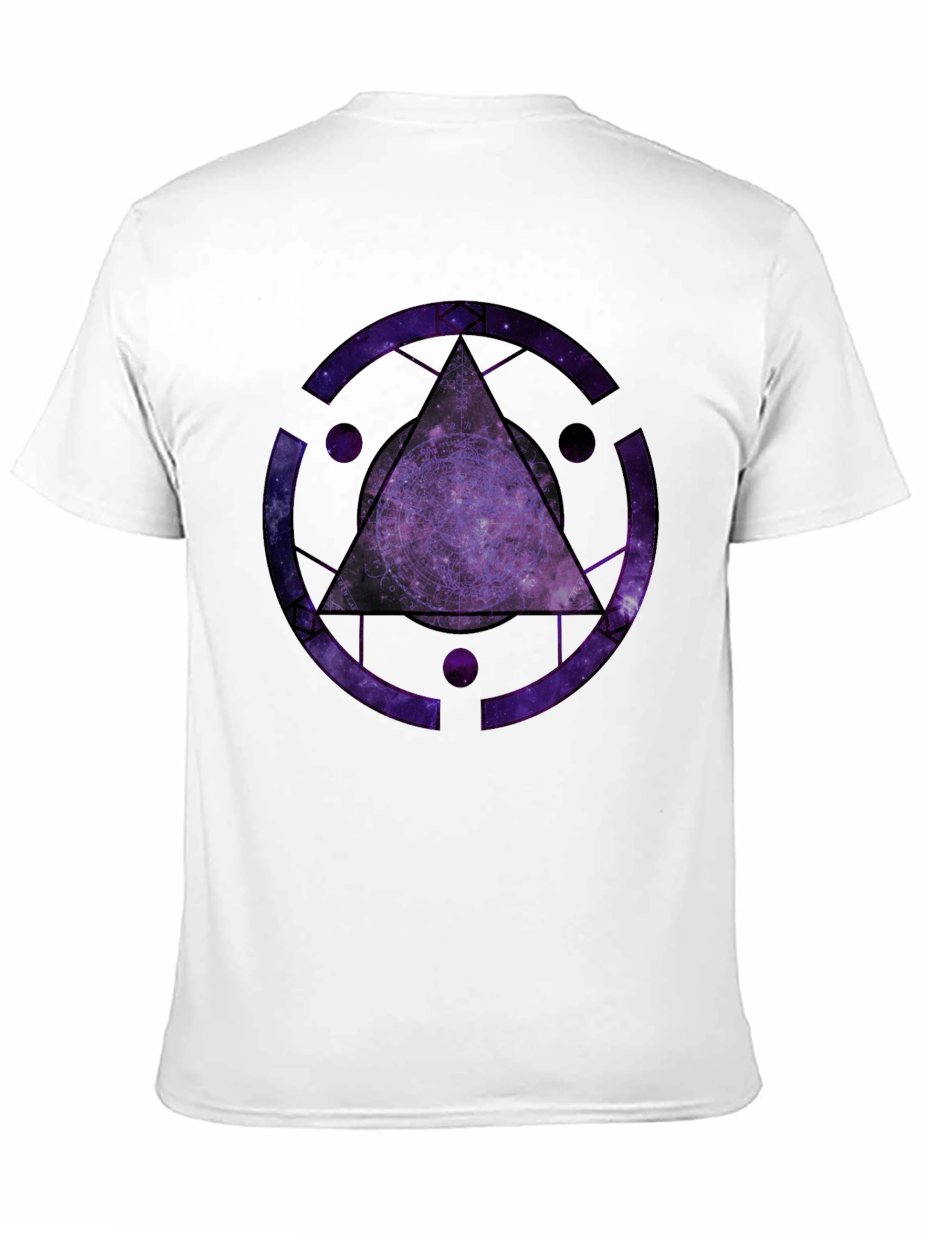 Cosmic Triangle Graphic Black T-Shirt