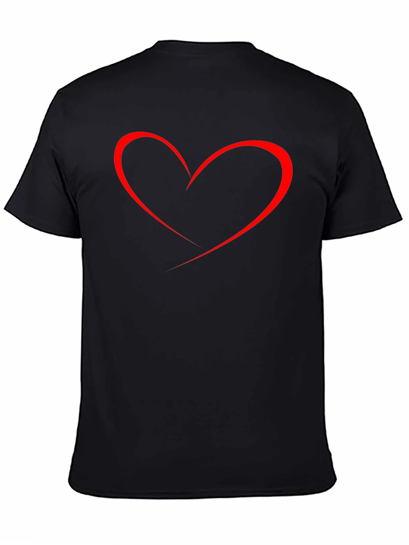 Heart Graphic Mens Black T-Shirt