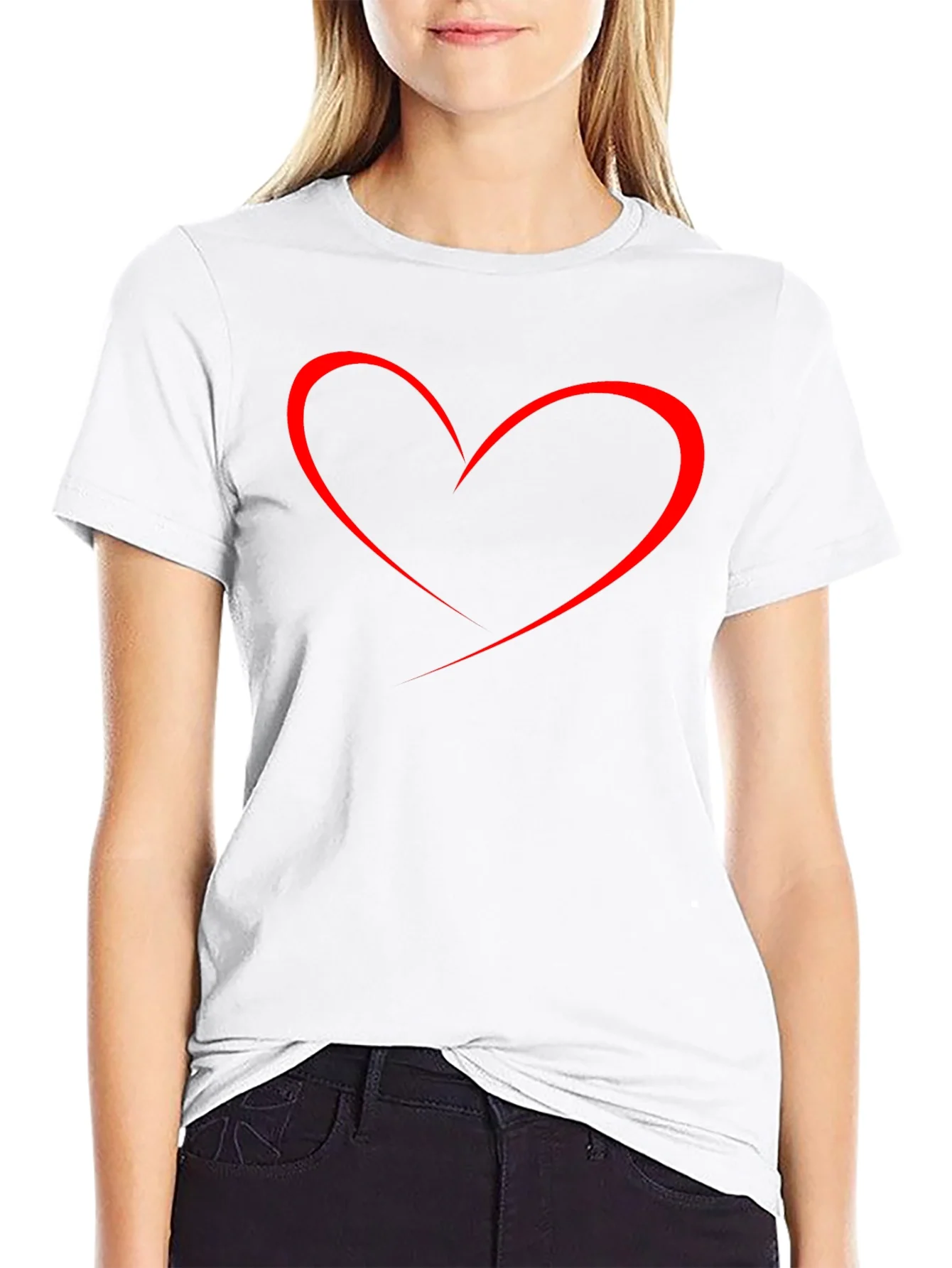 Heart Graphic Mens Black T-Shirt
