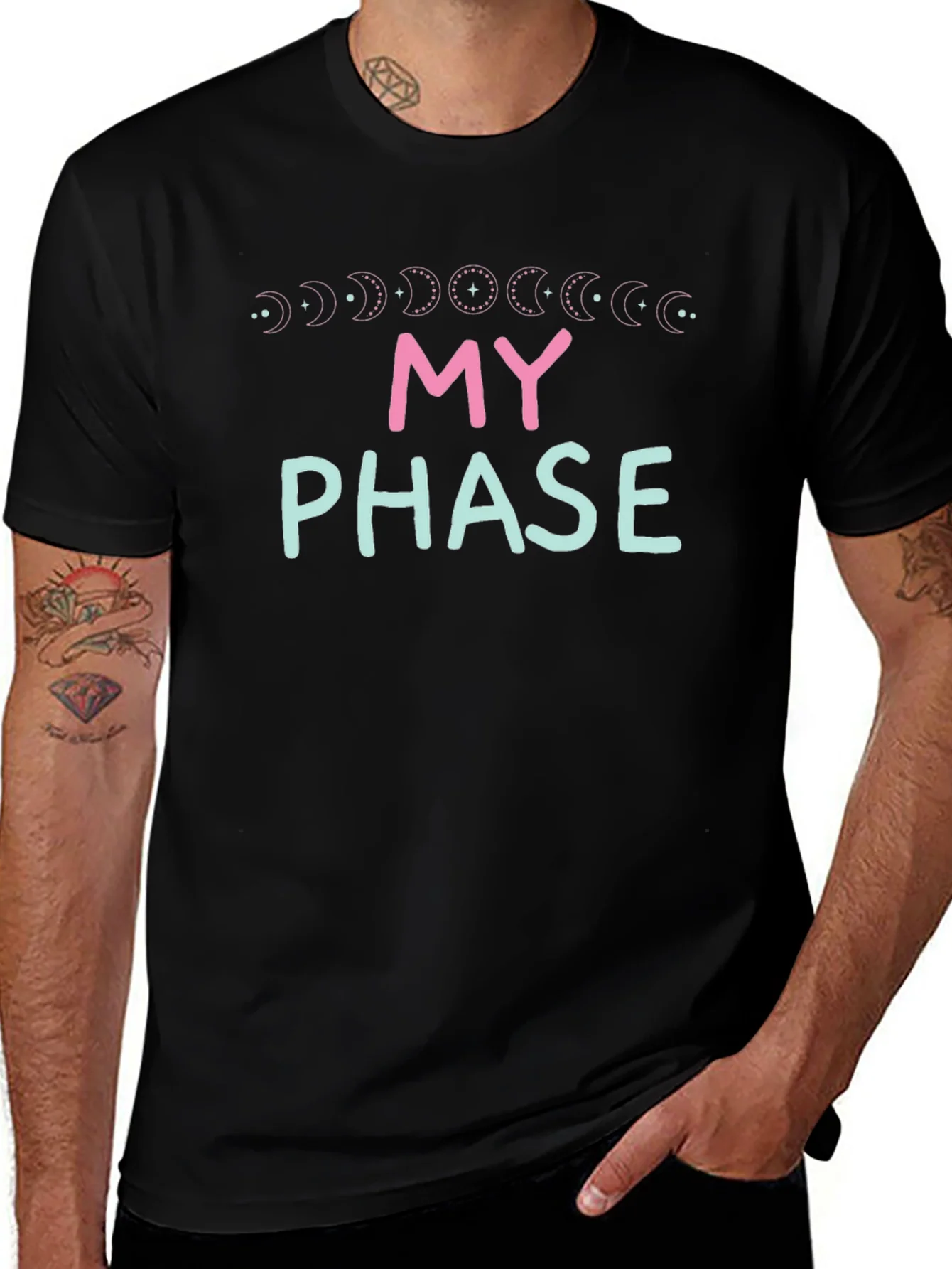 My Phase Moon Cycle Graphic Tee - Black