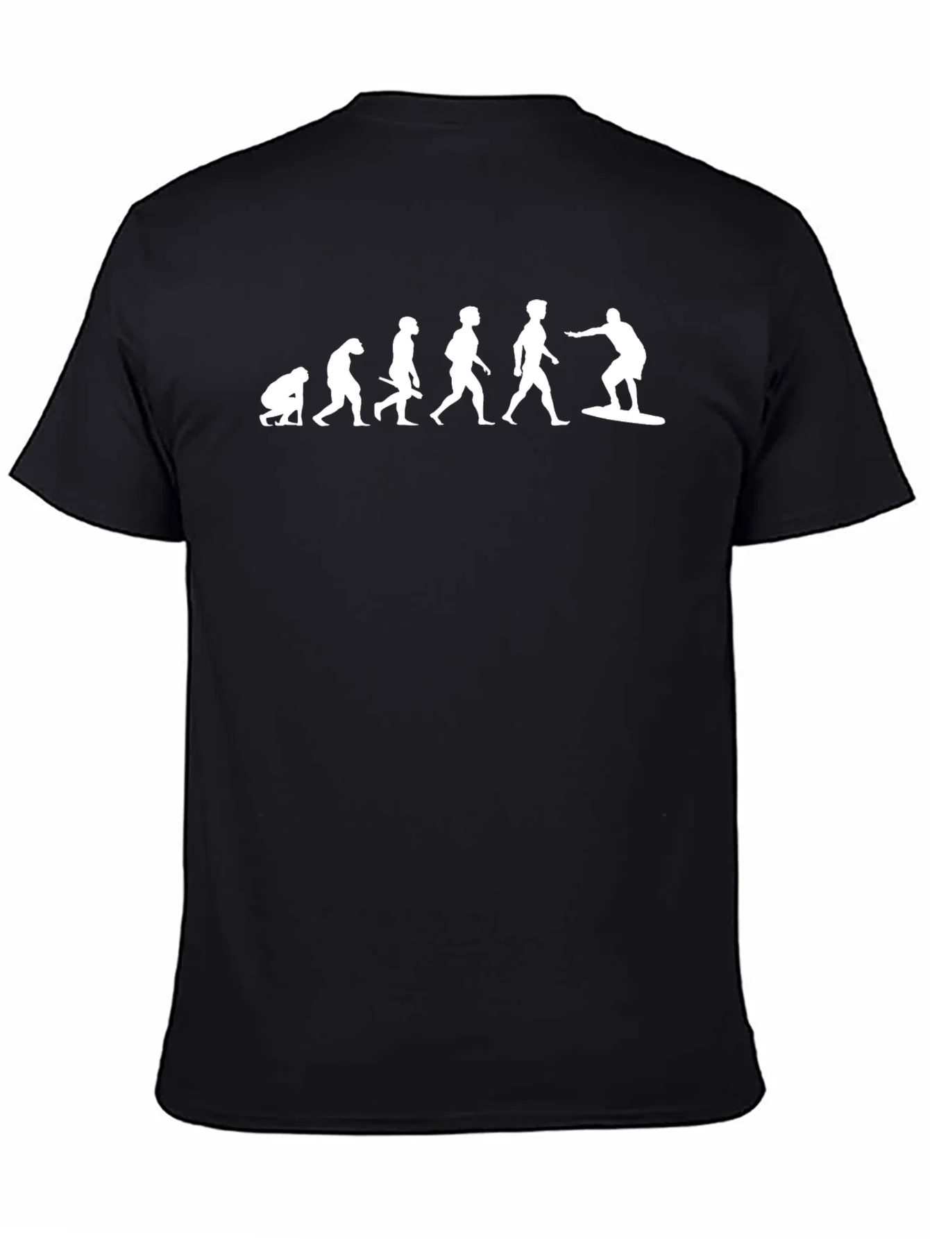 Evolution of Surfing Black T-Shirt