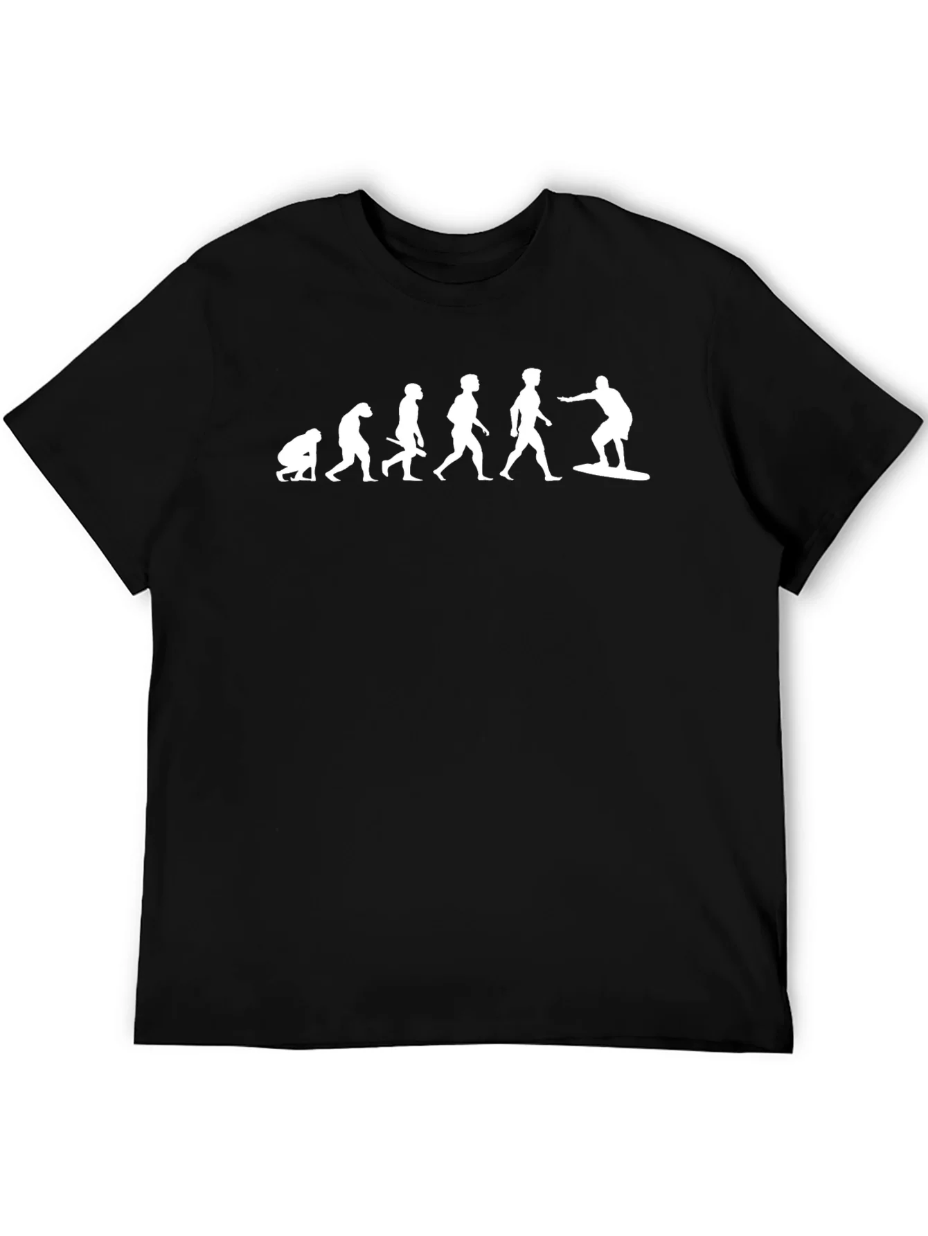 Evolution of Surfing Black T-Shirt