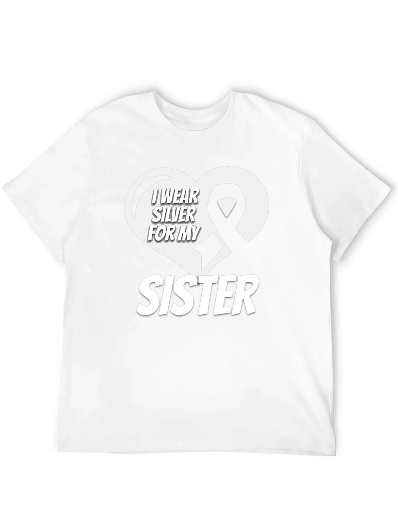 I Wear Silver for My Sister T-Shirt