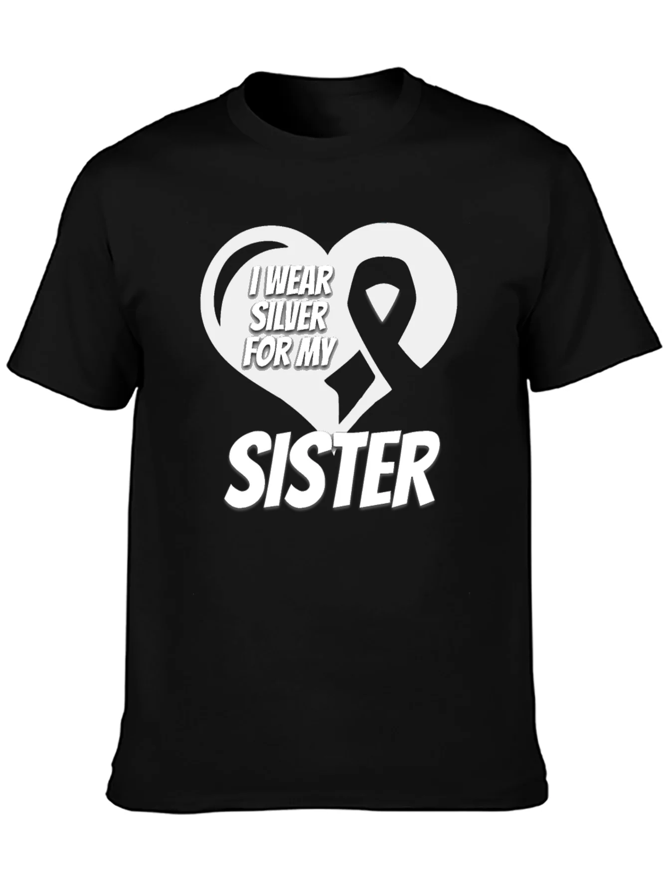 I Wear Silver for My Sister T-Shirt