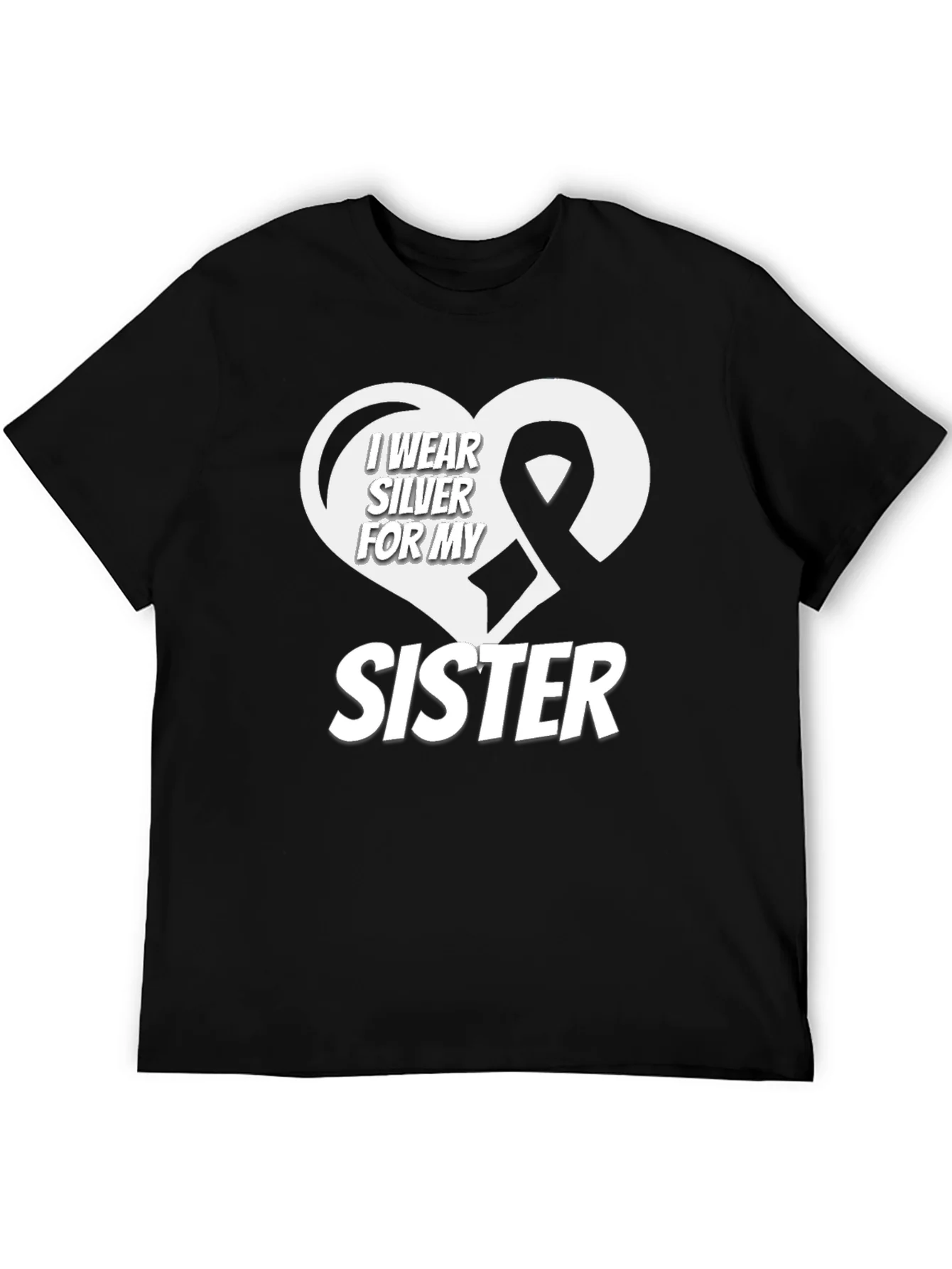I Wear Silver for My Sister T-Shirt