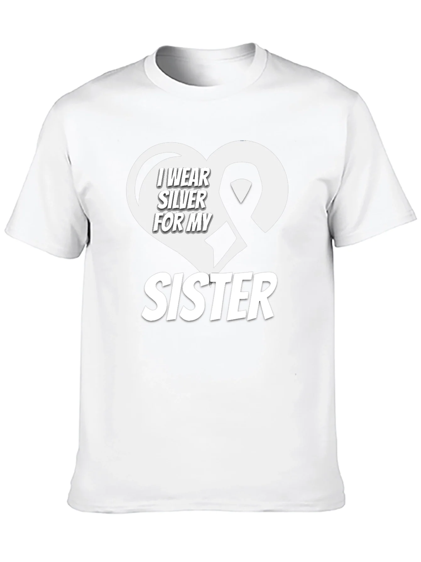 I Wear Silver for My Sister T-Shirt