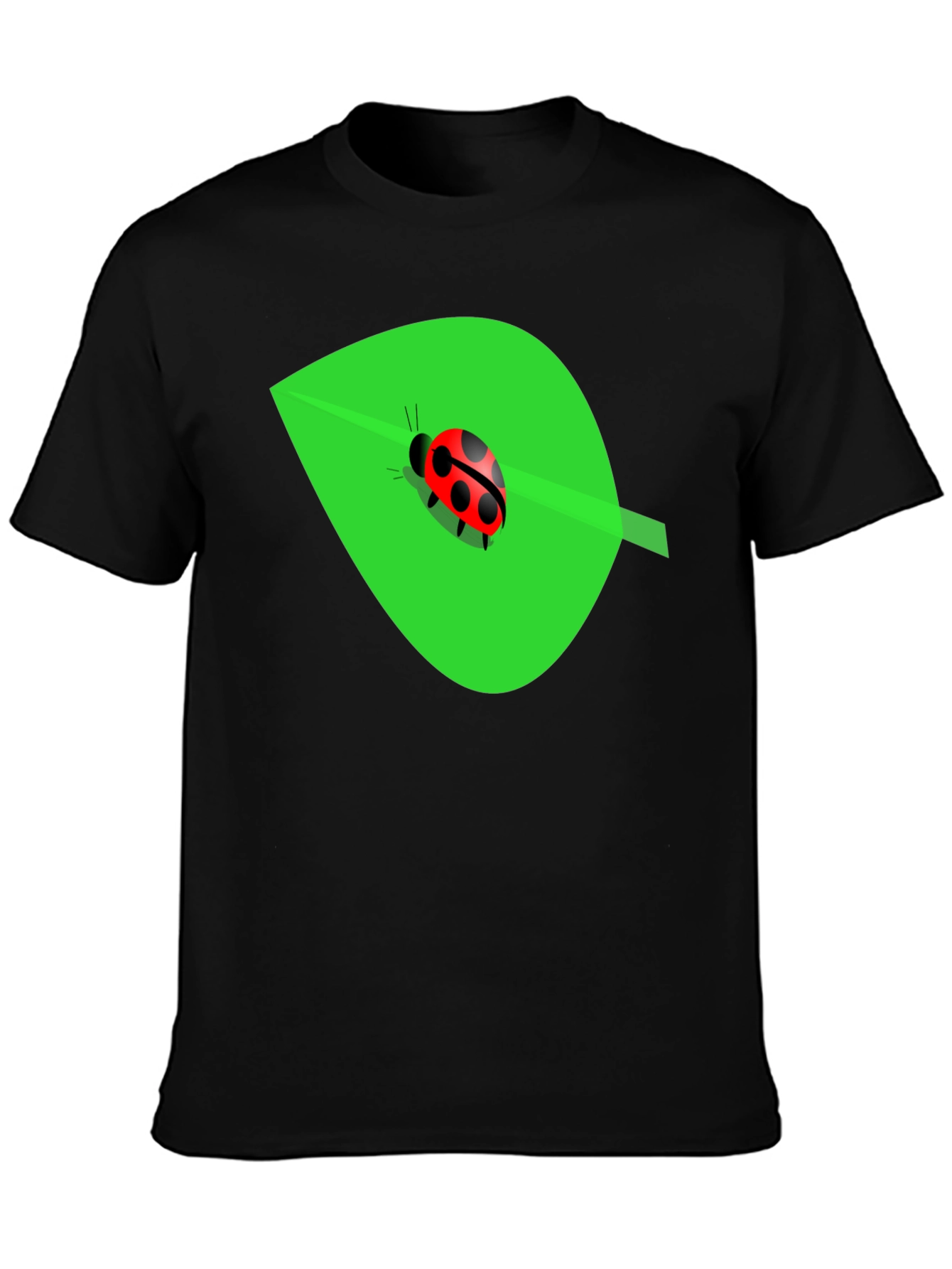 Ladybug on Leaf Graphic T-Shirt